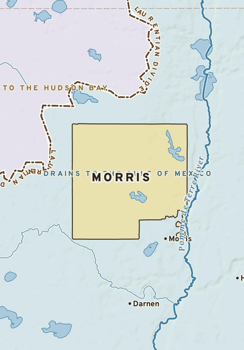 Atlas plate of Morris, Minnesota.