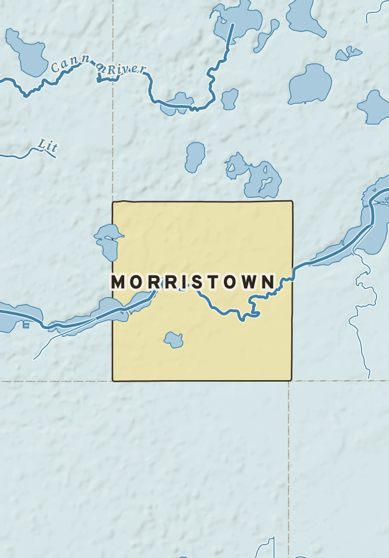 Atlas plate of Morristown, Minnesota.