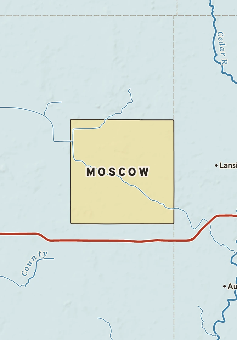 Atlas plate of Moscow, Minnesota.
