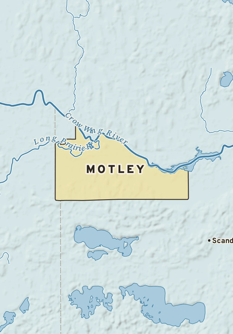 Atlas plate of Motley, Minnesota.