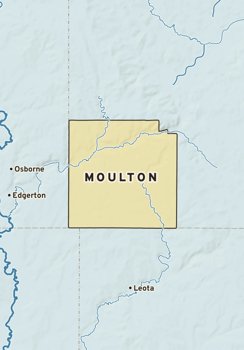 Atlas plate of Moulton, Minnesota.