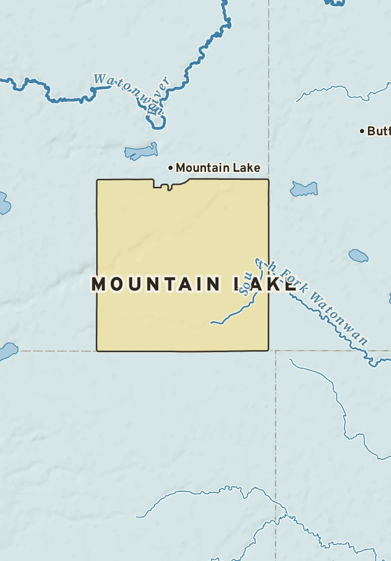 Atlas plate of Mountain Lake, Minnesota.