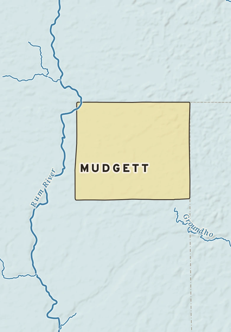 Atlas plate of Mudgett, Minnesota.