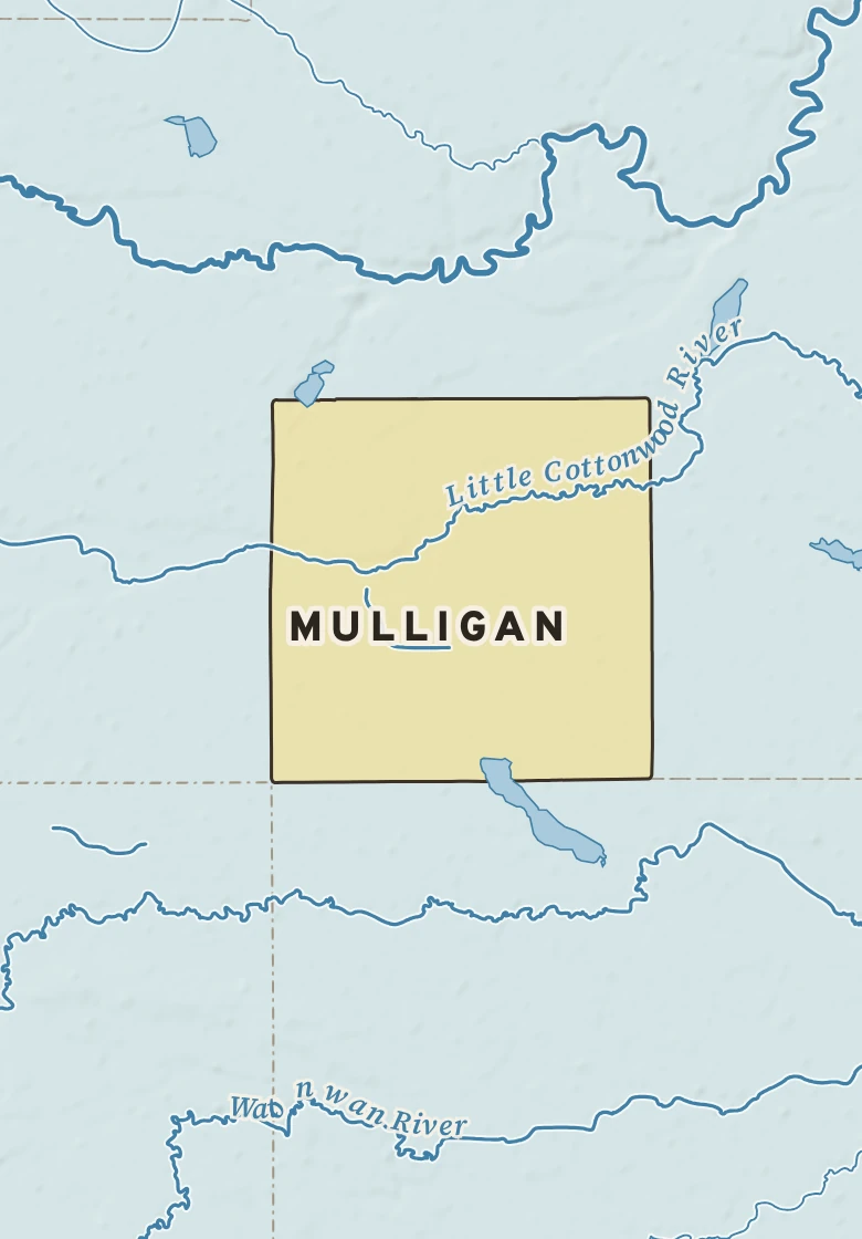 Atlas plate of Mulligan, Minnesota.