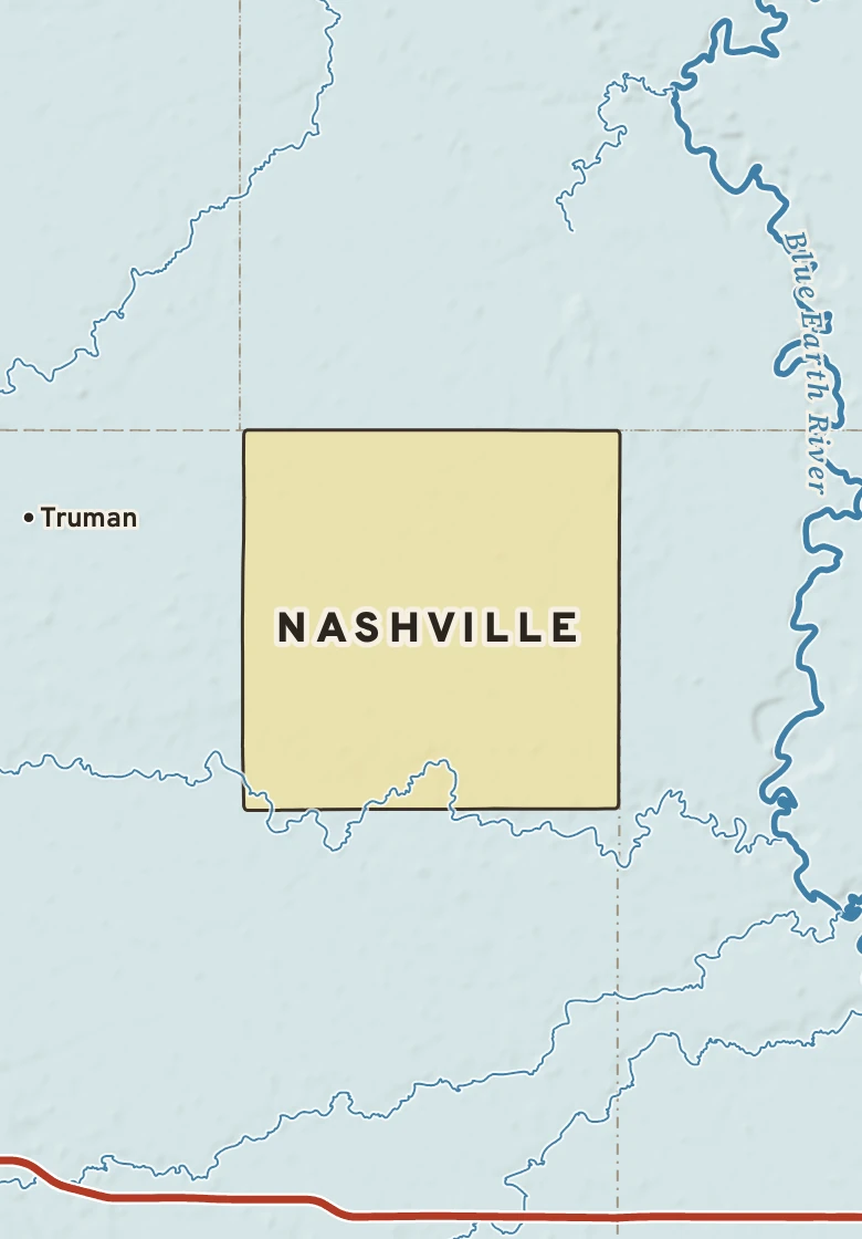 Atlas plate of Nashville, Minnesota.
