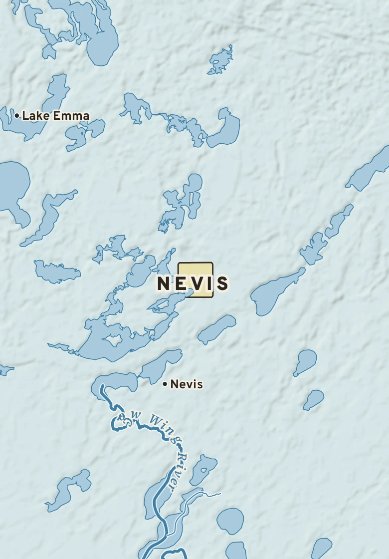 Atlas plate of Nevis, Minnesota.
