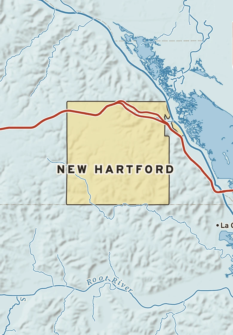 Atlas plate of New Hartford, Minnesota.