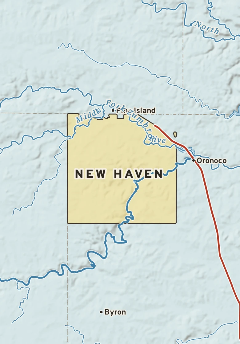 Atlas plate of New Haven, Minnesota.