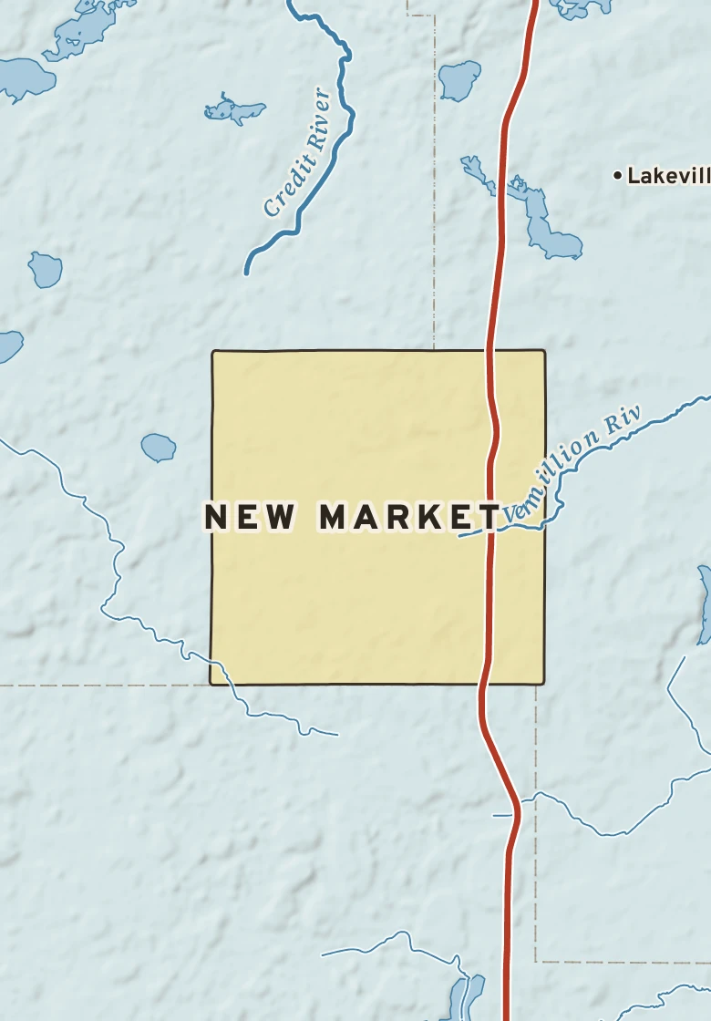 Atlas plate of New Market, Minnesota.
