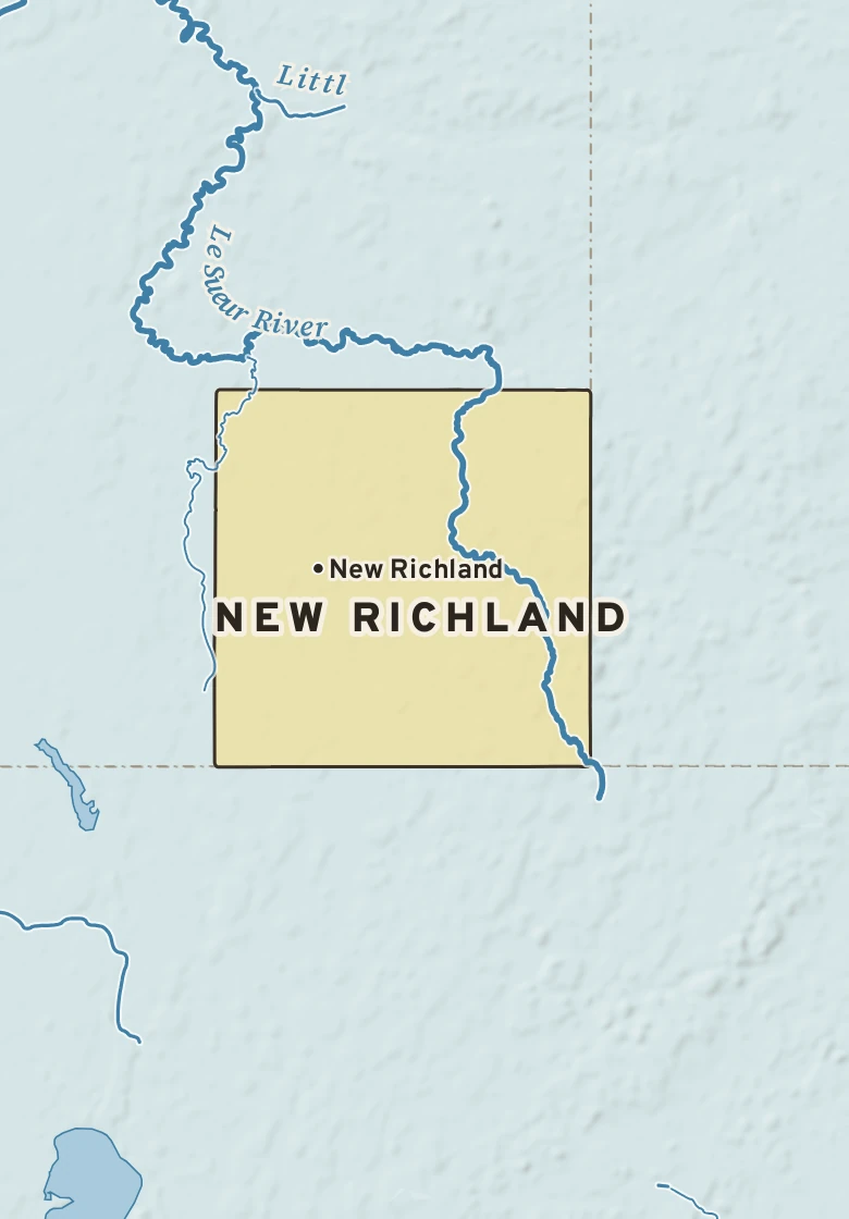 Atlas plate of New Richland, Minnesota.