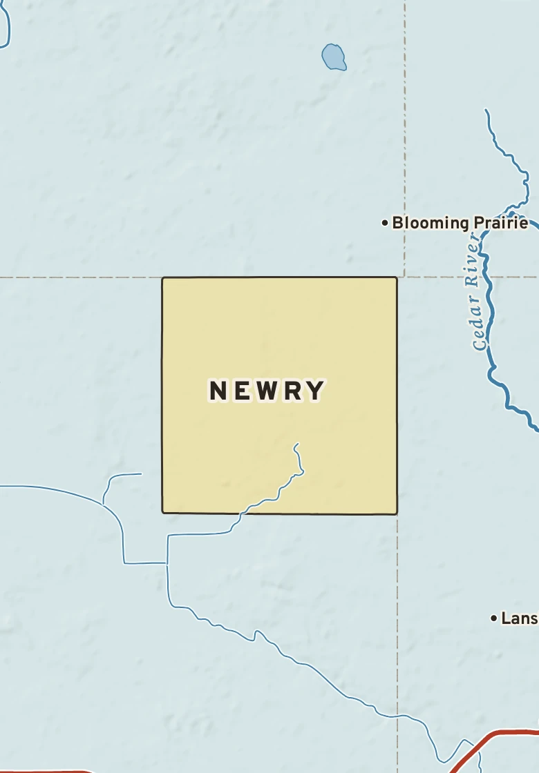 Atlas plate of Newry, Minnesota.