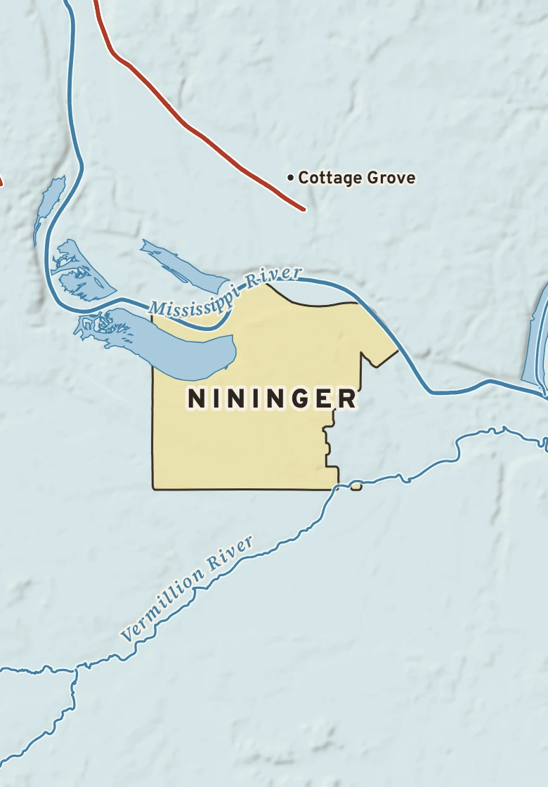 Atlas plate of Nininger, Minnesota.