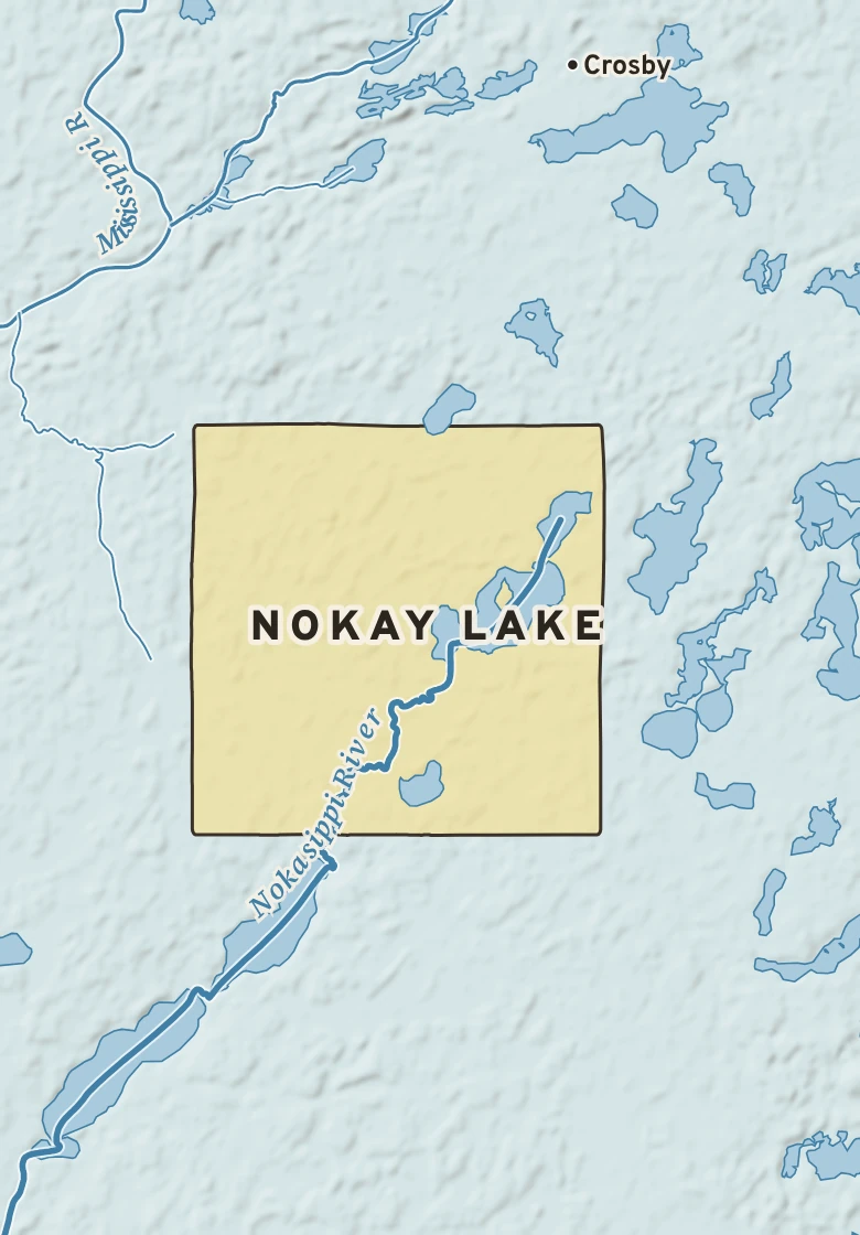 Atlas plate of Nokay Lake, Minnesota.