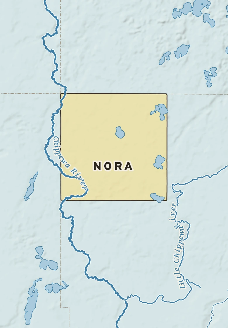 Atlas plate of Nora, Minnesota.