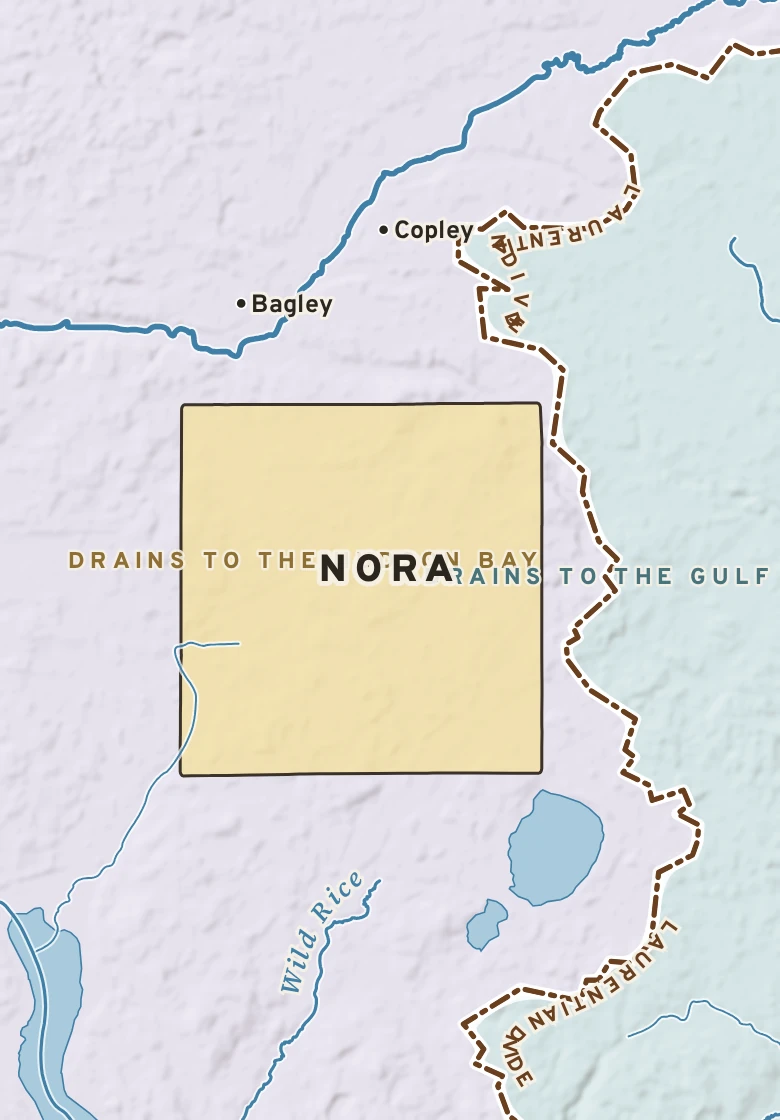 Atlas plate of Nora, Minnesota.