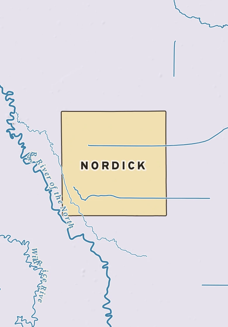 Atlas plate of Nordick, Minnesota.