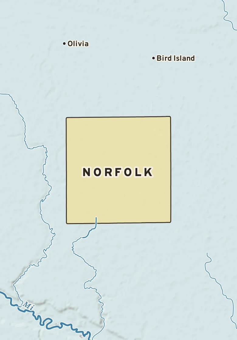 Atlas plate of Norfolk, Minnesota.