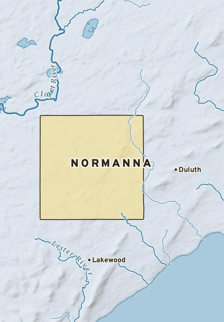 Atlas plate of Normanna, Minnesota.