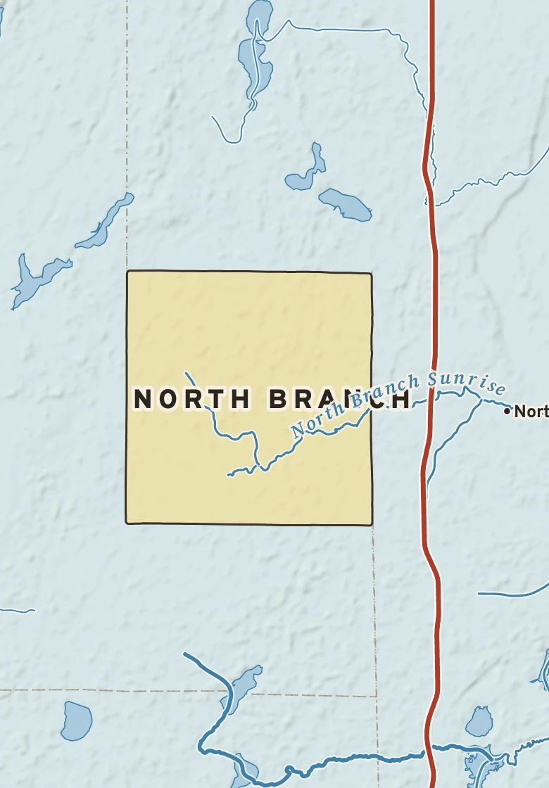 Atlas plate of North Branch, Minnesota.