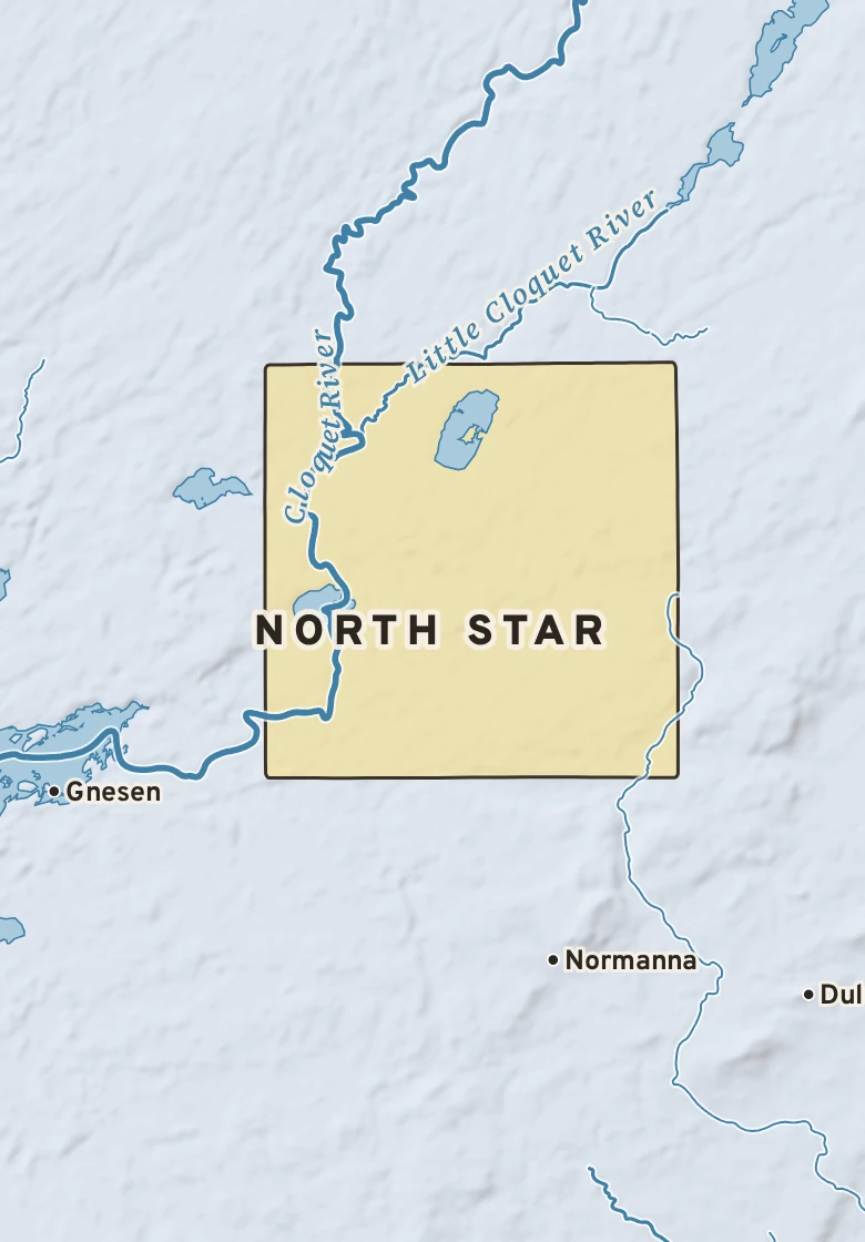 Atlas plate of North Star, Minnesota.