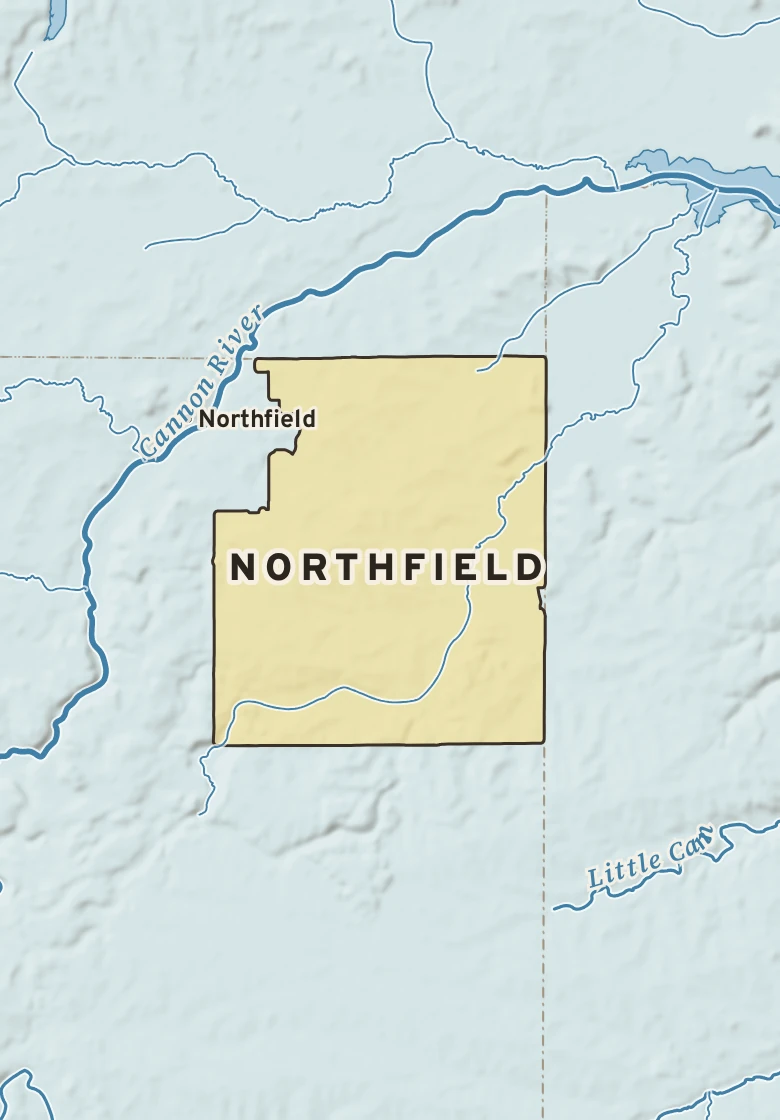 Atlas plate of Northfield, Minnesota.