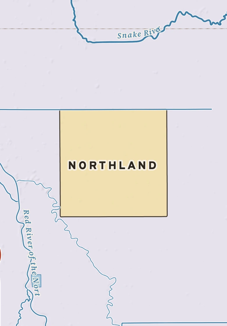 Atlas plate of Northland, Minnesota.