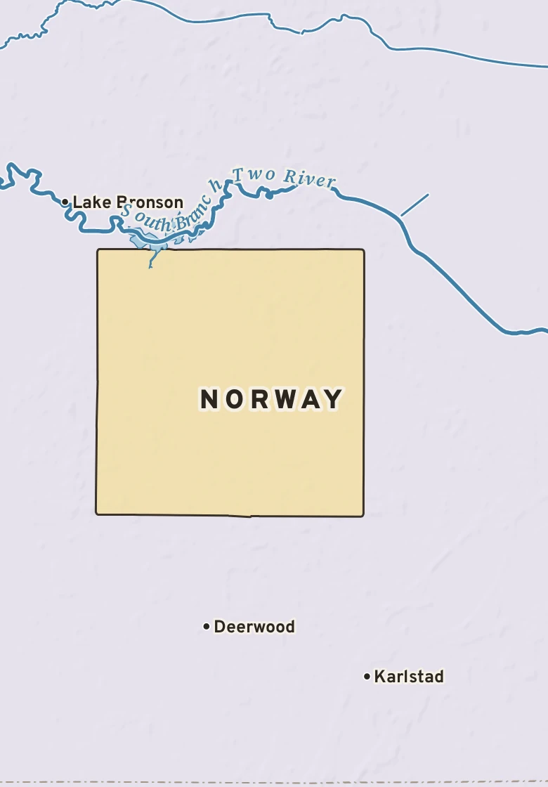 Atlas plate of Norway, Minnesota.