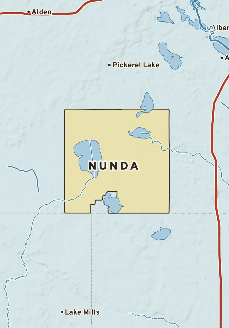 Atlas plate of Nunda, Minnesota.