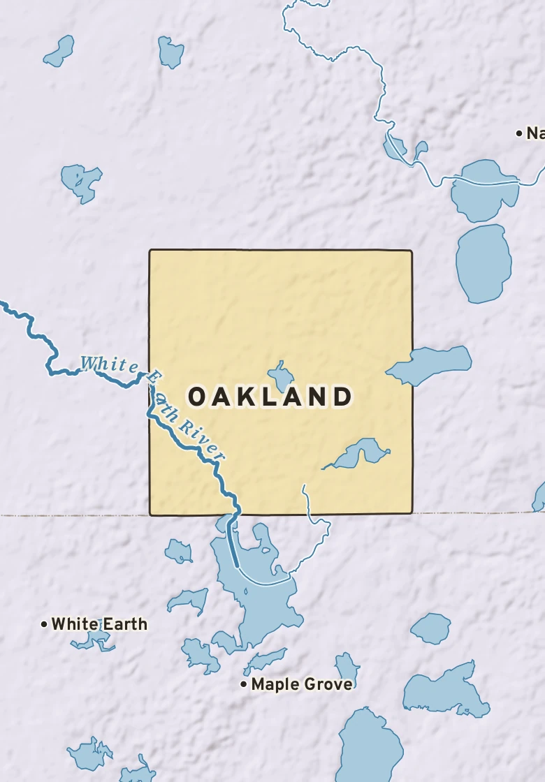 Atlas plate of Oakland, Minnesota.