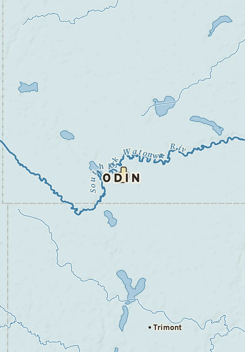 Atlas plate of Odin, Minnesota.