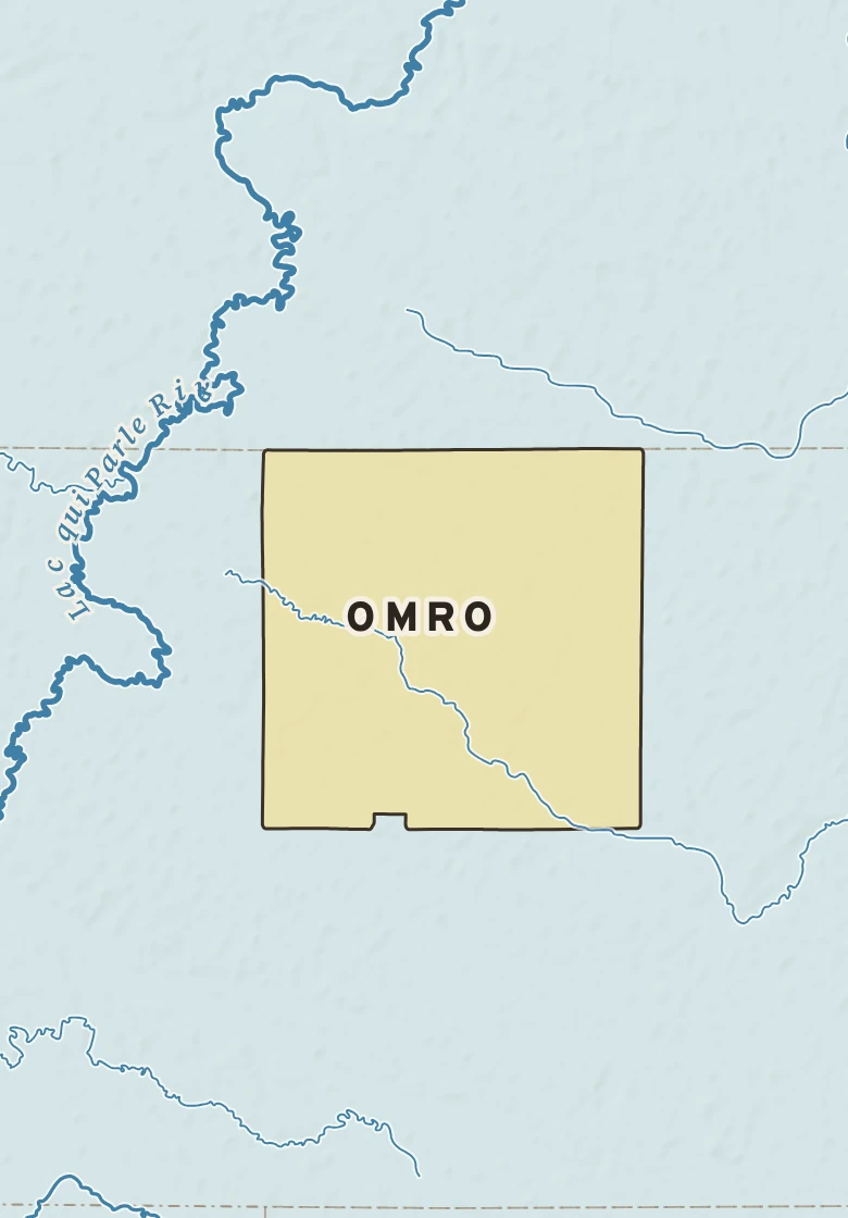 Atlas plate of Omro, Minnesota.