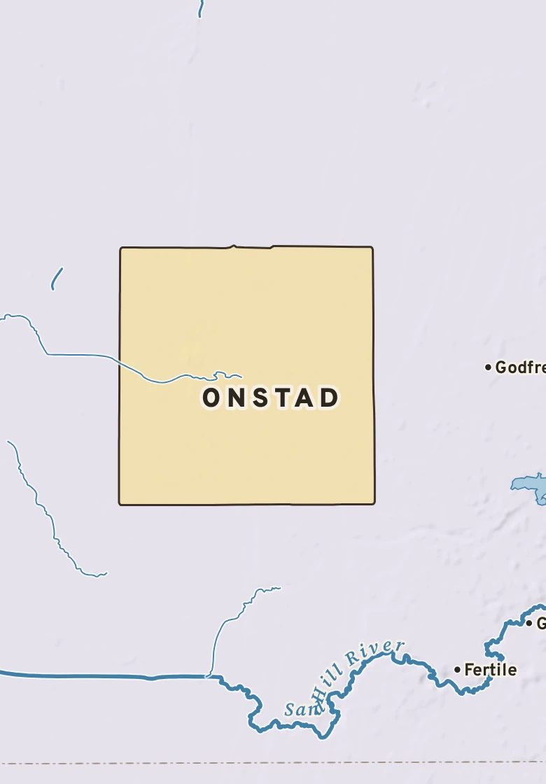 Atlas plate of Onstad, Minnesota.