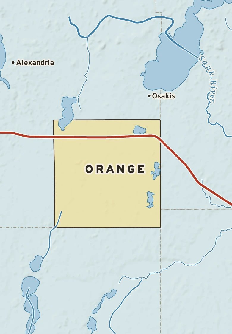 Atlas plate of Orange, Minnesota.