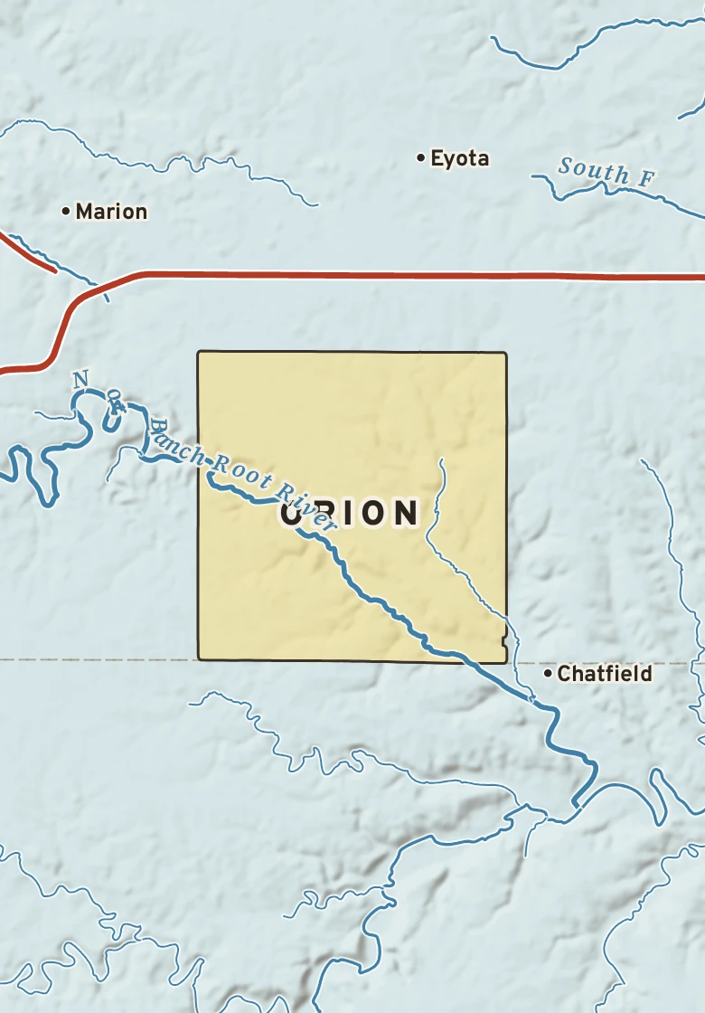 Atlas plate of Orion, Minnesota.