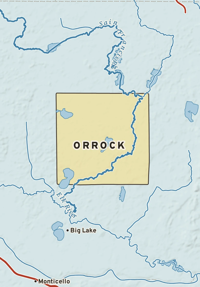 Atlas plate of Orrock, Minnesota.