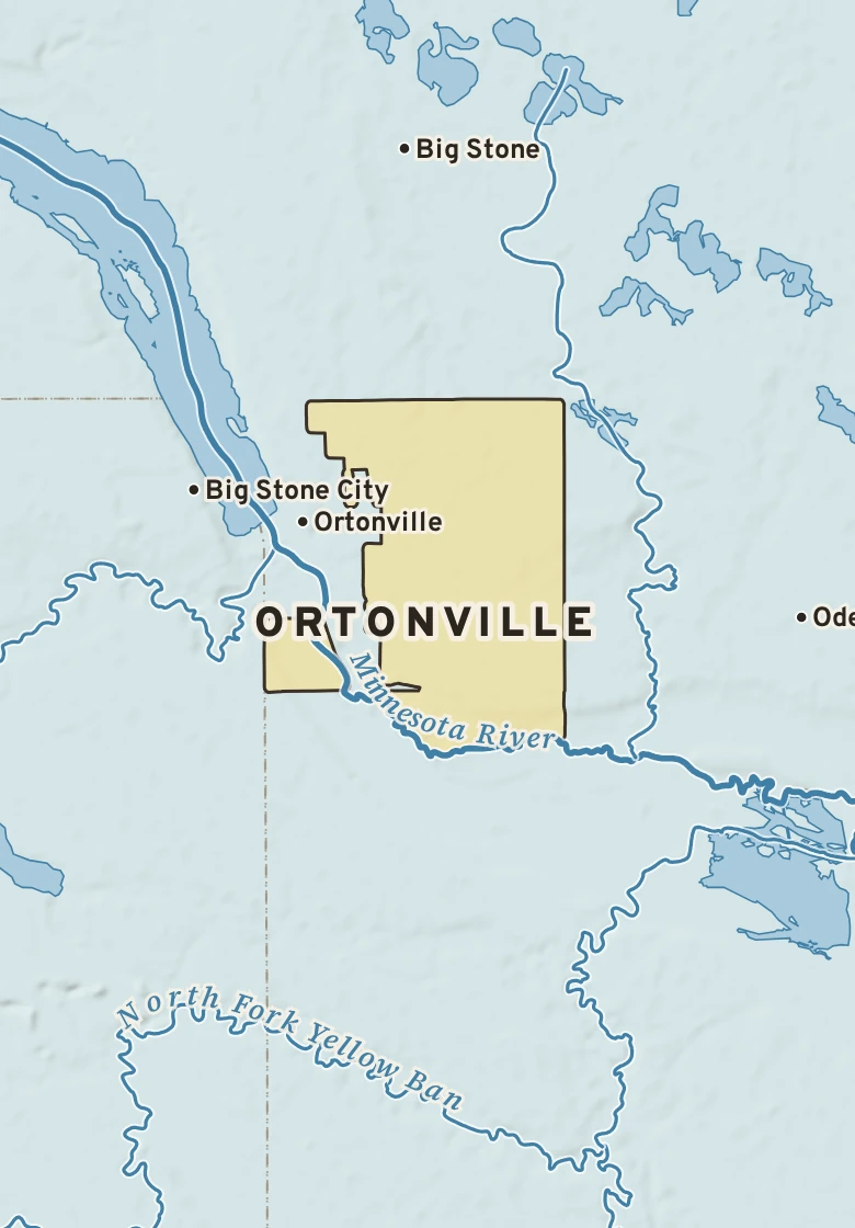 Atlas plate of Ortonville, Minnesota.