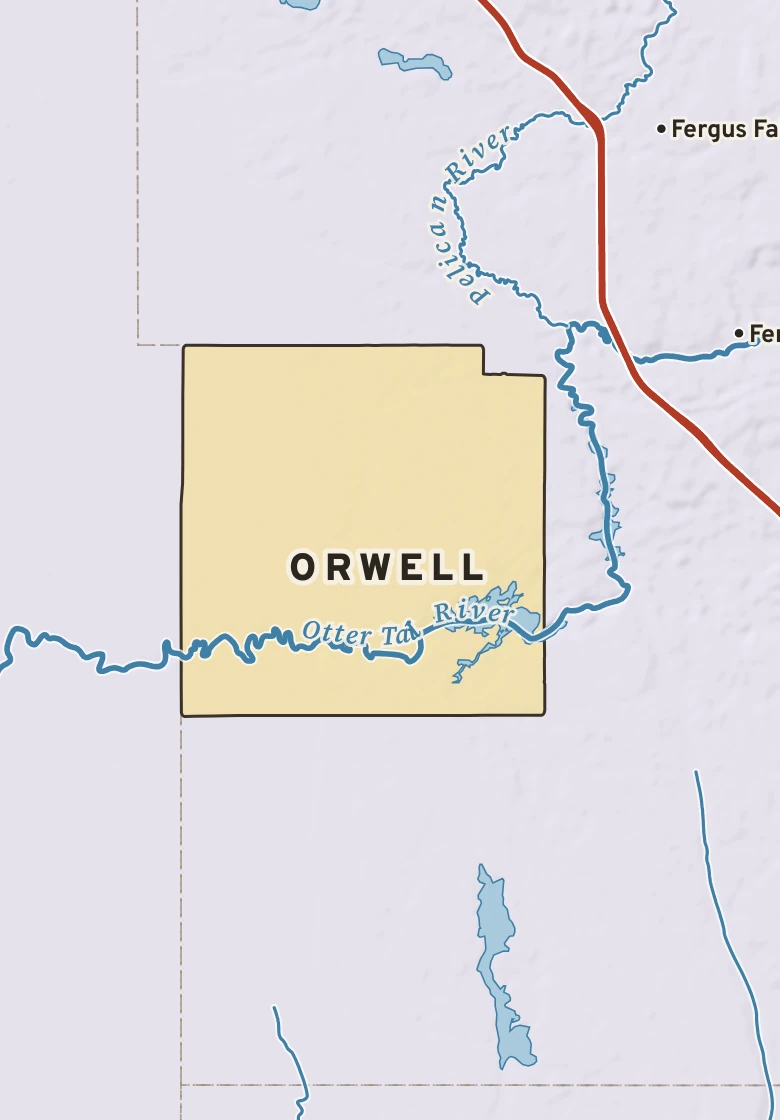 Atlas plate of Orwell, Minnesota.
