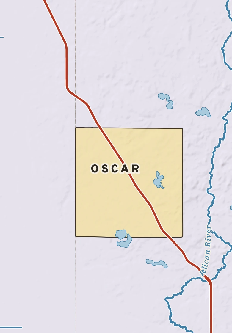 Atlas plate of Oscar, Minnesota.