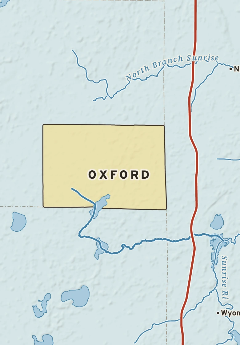 Atlas plate of Oxford, Minnesota.