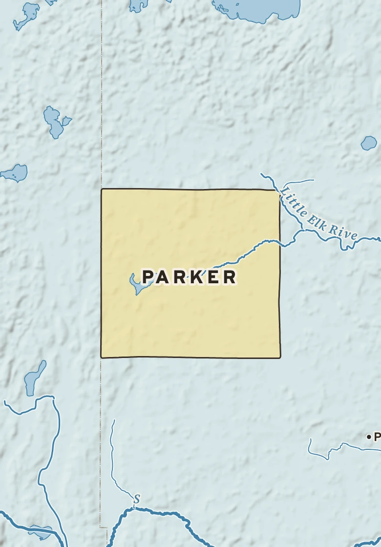 Atlas plate of Parker, Minnesota.