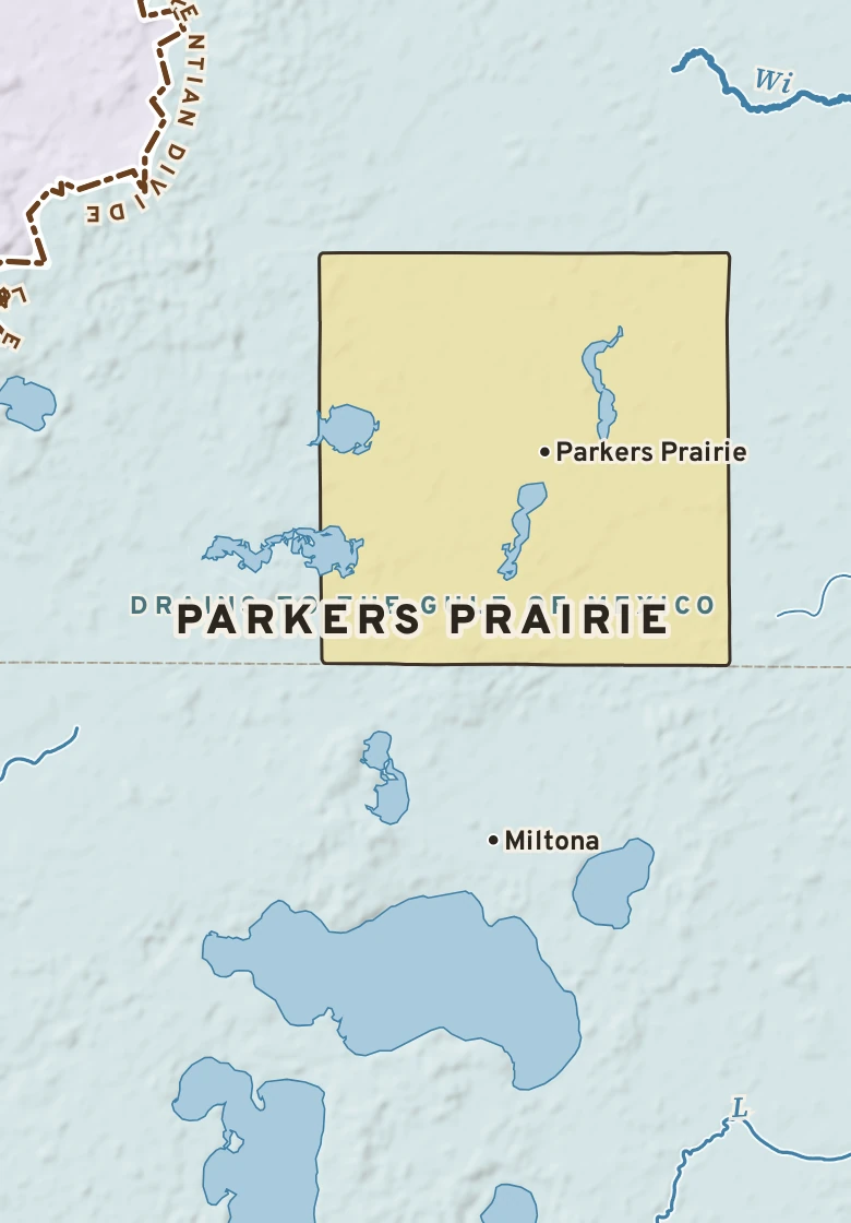 Atlas plate of Parkers Prairie, Minnesota.