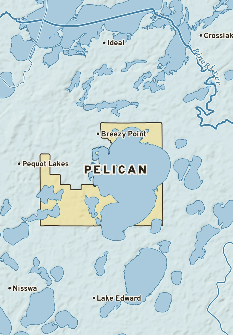 Atlas plate of Pelican, Minnesota.