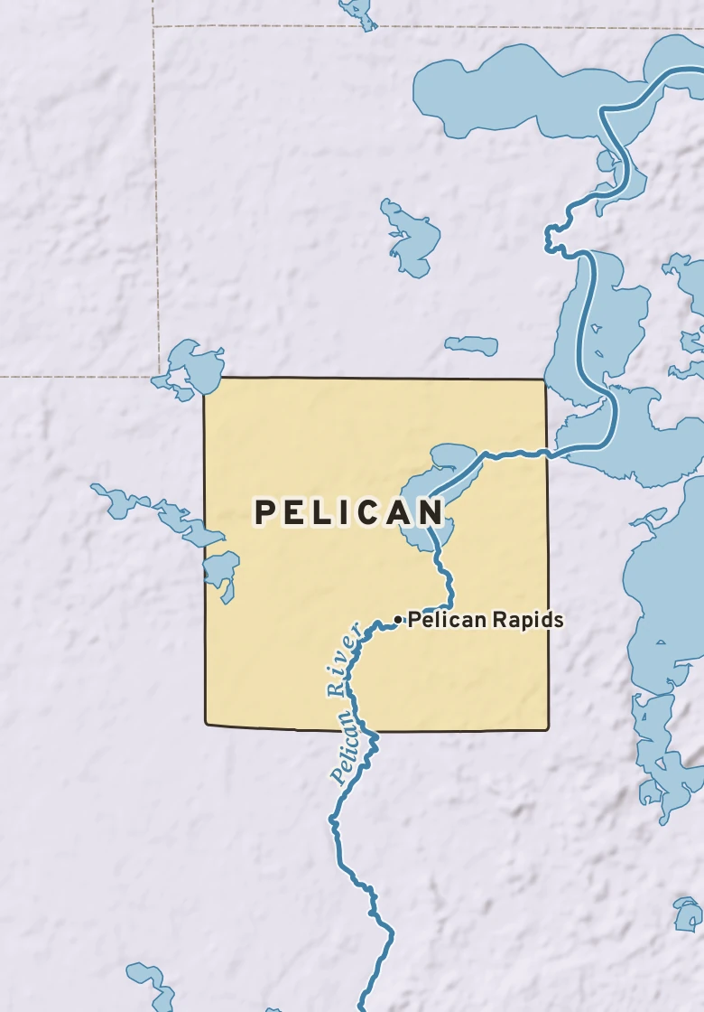 Atlas plate of Pelican, Minnesota.