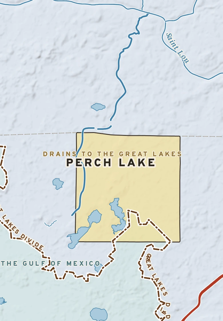 Atlas plate of Perch Lake, Minnesota.