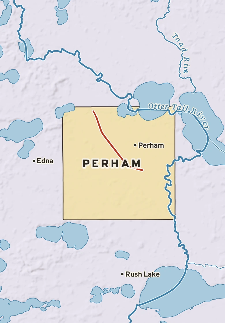 Atlas plate of Perham, Minnesota.
