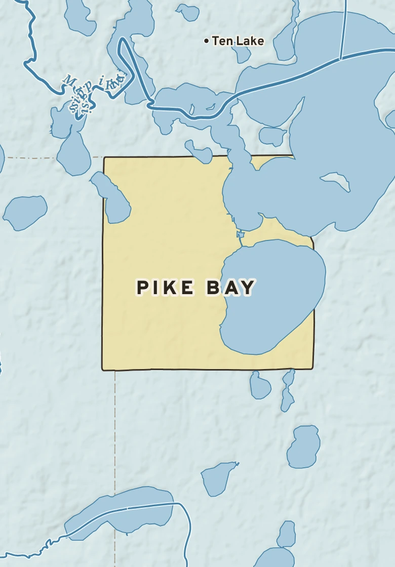 Atlas plate of Pike Bay, Minnesota.