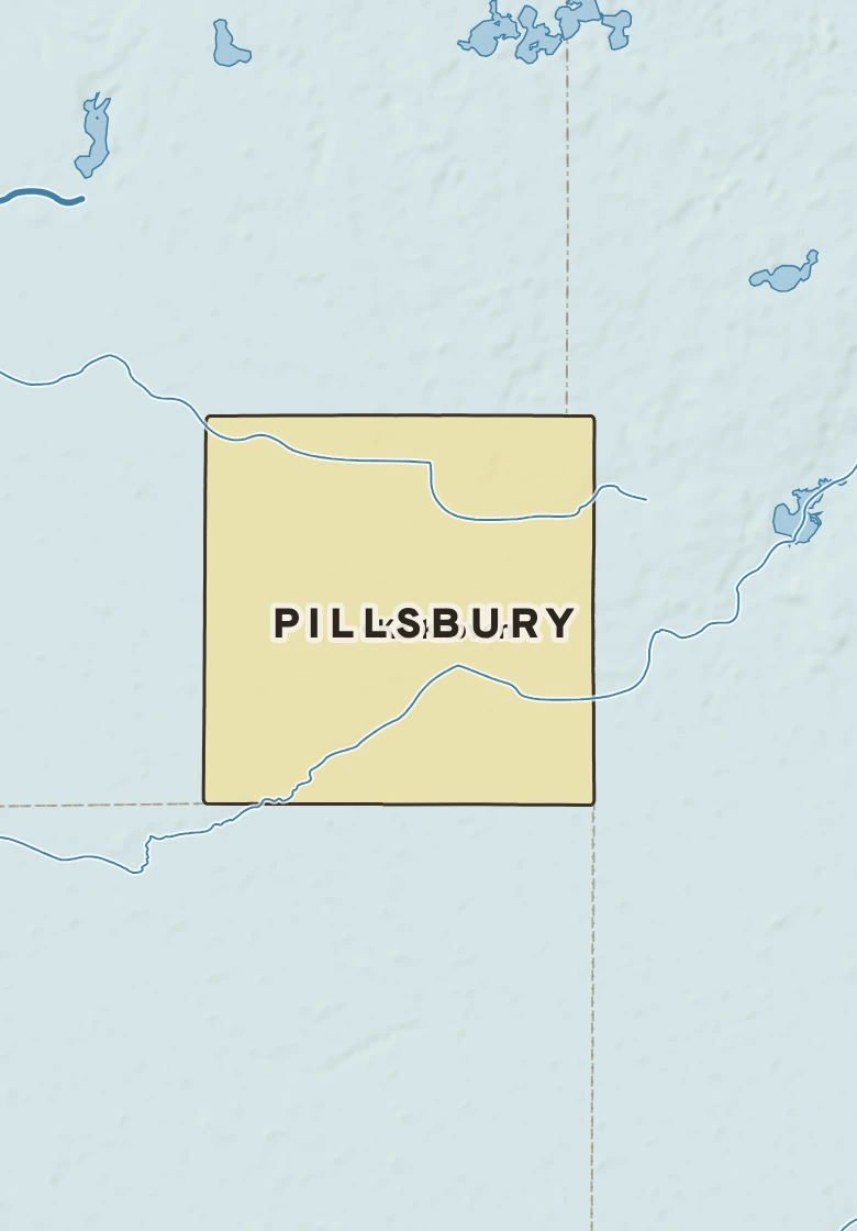 Atlas plate of Pillsbury, Minnesota.