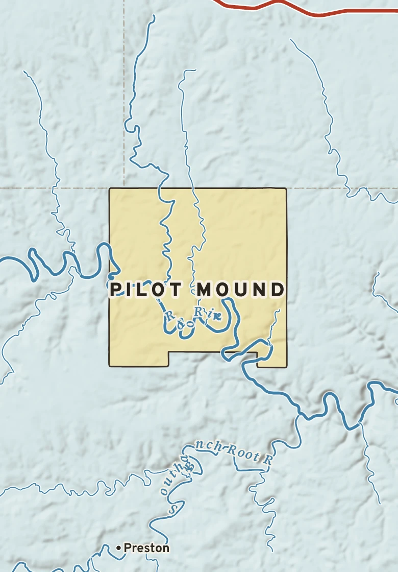 Atlas plate of Pilot Mound, Minnesota.