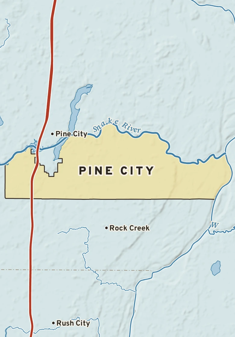 Atlas plate of Pine City, Minnesota.