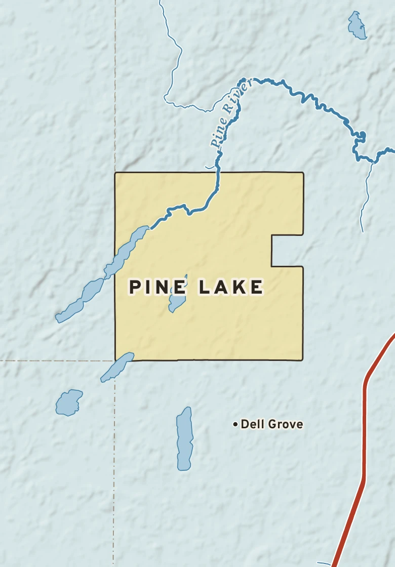Atlas plate of Pine Lake, Minnesota.